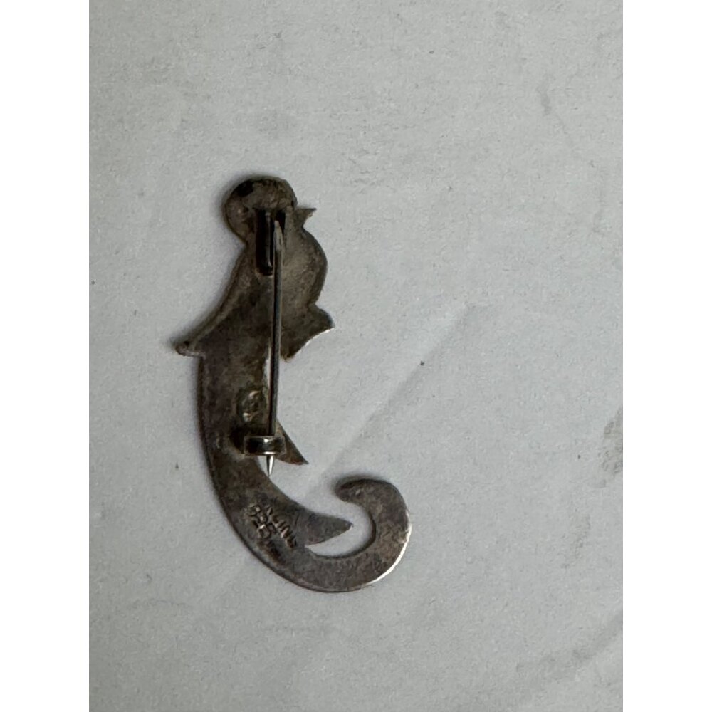 Vintage Sterling Silver Bird Brooch Pin Intricate Design 925 1 1/4" 1.25g - Picture 5 of 12